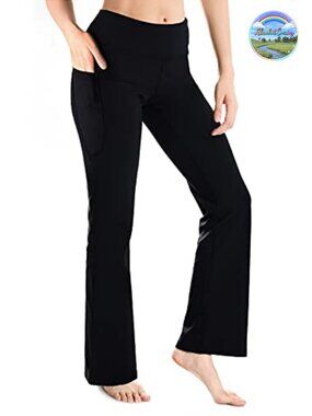 Women's Bootcut Yoga Pants with Side Pockets, Multiple Inseams